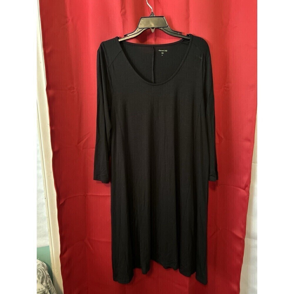 Garnet Hill Women’s Dress Size M Black Classic Lagenlook Casual Whimsigoth